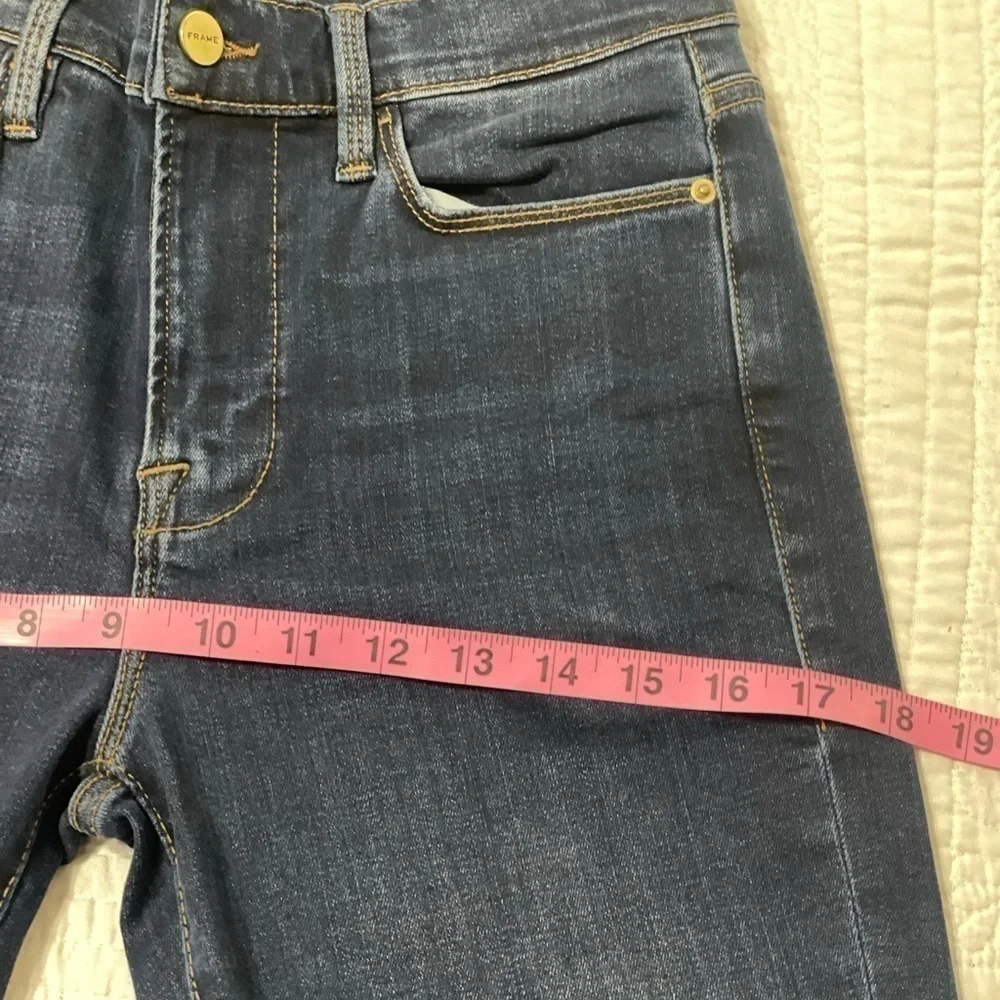 EUC Frame Denim Le High Skinny Dublin Chew dark wash jeans size 27